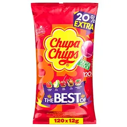Chupa Chups Lollipop Beutel mit 120 Lollis in 5 Geschmacksrichtungen – Ideal für Geburtstagsfeiern