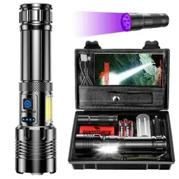 Shadowhawk LED Taschenlampe 500000 Lumen - Extrem hell & aufladbar, 7 Modi, ideal für Camping und Notfälle
