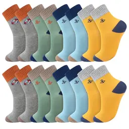Tennissocken aus Baumwolle für Kinder im maritimen Stil, 8 Paar, für Jungen und Mädchen, 6-8 Jahre alt