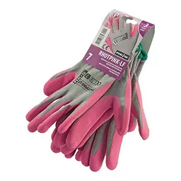 Reis Schutzhandschuhe RHOTPINK, Hellgrau-Rosa, Größe 7, 12 Stück
