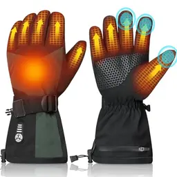 Loowoko Beheizbare Handschuhe für Herren und Damen - 5 Heizstufen, wasserdicht, für Wintersport, Motorrad, Skifahren