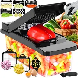 Gemüseschneider Mandoline Multischneider für Obst und Gemüse - Schwarz