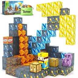 Toylogy Magnetische Bausteine - Welt Edition Mine für Kinder ab 3 Jahren, Montessori Outdoor Spielzeug
