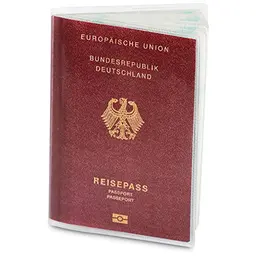 2 x robuste transparent Reisepasshülle für den neuen Reisepass (ab April 2017) | Schützt vor Wasser, Staub und Schmutz
