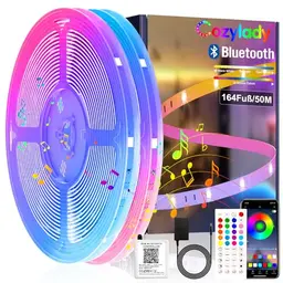 Cozylady 50M LED Strip Light - Bluetooth RGB Lichtband mit Fernbedienung & App-Steuerung für Zimmer und Feste