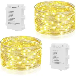 Koopower 100er LED Lichterketten mit Timer, wasserdicht für Innen- und Außenbereich, 8 Modi, 11 Meter, warmweiß