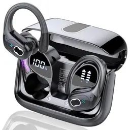 AI Übersetzer Kopfhörer, Bluetooth 5.4, 164 Sprachen, 75 Std Akkulaufzeit, Schwarz