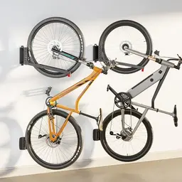 monTEK Schwenkbare Fahrrad Wandhalterung, platzsparender Fahrradständer für die Garage, 2 Stück