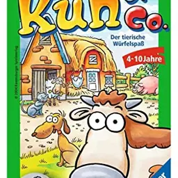 Ravensburger Kuh und Co - Mitbringspiel für 2-6 Spieler, ab 4 Jahren, Reisespiel