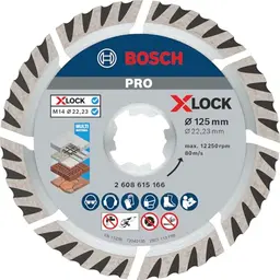 Bosch PRO Multi Material Diamanttrennscheibe, X-Lock, Ø 125 mm, für Beton & Stahlbeton