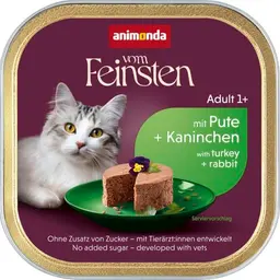 animonda vom Feinsten Katzenfutter mit Pute und Kaninchen, 32 x 100 g