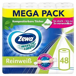 Zewa WischundWeg Küchenrolle Reinweiss, 48 Stück