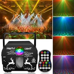 LED Discolicht Partylicht – Musikgesteuertes DJ Licht mit 60 Beleuchtungsmodi für Kindergeburtstag und Karneval