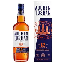 Auchentoshan 12 Jahre Double Cask Single Malt Scotch Whisky, 700ml, 40% Vol., mit Geschenkverpackung, fruchtige und Karamellnoten