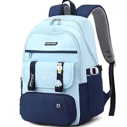 Myhozee Schulrucksack für Jungen und Mädchen - Wasserdicht, groß, ideal für Schule und Alltag, Blau