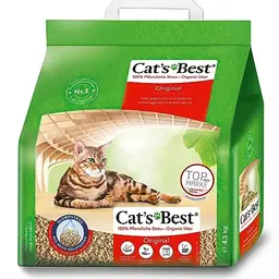 Cat's Best Original Katzenstreu, 100 % pflanzlich, 4,3 kg – natürliche Geruchsbekämpfung