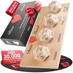 Date Ideen Würfel für Paare - Geschenk für Jahrestag, Valentinstag & Weihnachten
