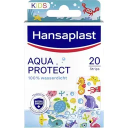 Hansaplast Aqua Protect Kinderpflaster, wasserdicht, atmungsaktiv, 20 Streifen