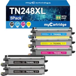 MYCARTRIDGE TN248XL Kompatibel für Brother TN-248 CMYK 5-Pack