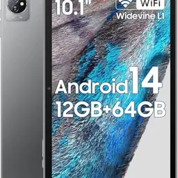 Blackview 10 Zoll Android 14 Tablet, 12 GB RAM, 64 GB Speicher, WiFi 6, HD+ Display, Quad-Core, 6580mAh Akku