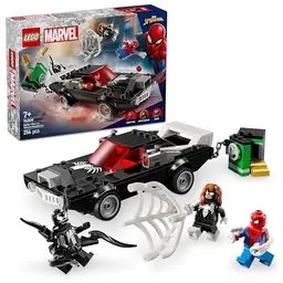 LEGO Marvel Spider-Man Mech vs. Venom - Auto Spielzeug mit 3 Minifiguren - Geschenk für Jungen und Mädchen ab 7 Jahren