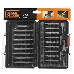 Black+Decker Schrauberbit-Set 38-tlg., Phillips, Pozidriv, Torx, Schlitz, schwarz-orange
