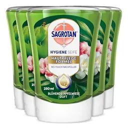 Sagrotan No-Touch Nachfüller Blühende Apfelwiese – 5 x 250 ml Handseife