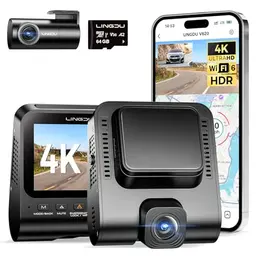 LINGDU V620 Dashcam Vorne Hinten 4K+1080P, WiFi, 64GB, Dual Kamera mit Parküberwachung und Nachtsicht