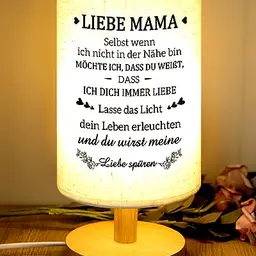 Muttertagsgeschenk für Mama – Tischlampe als Dankeschön, Geburtstags- und Ruhestandsgeschenk für Mamas von Tochter und Sohn
