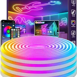LETIANPAI 6m Neon LED Strip, Flexible RGB Lights, App/Remote Control, Waterproof, Music Sync for Indoor/Outdoor