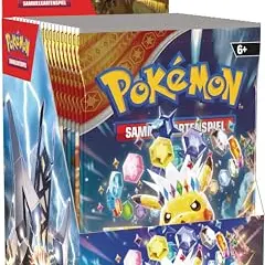 Pokémon Sammelkartenspiel: Boosterpack-Display Karmesin & Purpur - 18 Boosterpacks