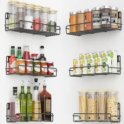 OUUTMEE Magnetischer Gewürzregal-Organizer für Kühlschrank und Backofen, 6er-Pack