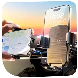 LISEN Auto Handyhalterung für Lüftung 360° drehbar - kompatibel mit iPhone 16/15 Pro Max, Samsung, Xiaomi, HUAWEI (Upgrade 2024)