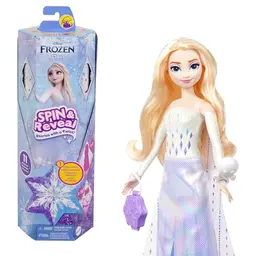 Mattel Disney Die Eiskönigin Elsa Modepuppen-Set mit 11 Überraschungen, inklusive Accessoires und Stickern