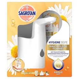 Sagrotan No-Touch Seifenspender mit Nachfüller Kamille – 250 ml