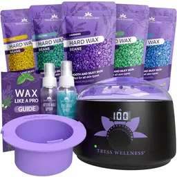 Waxing Wachswärmer Set - Heißwachsgerät für Haarentfernung - Schwarz mit Silikonschale