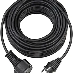Brennenstuhl Gummi-Verlängerungskabel 5m, outdoor IP44, schwarz