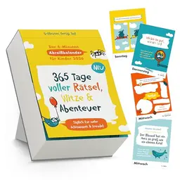 Abreißkalender 2026 für Kinder – 365 Tage Spaß und Rätsel zum Aufstellen oder Aufhängen
