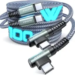 AINOPE 100W USB C Kabel - Schnellladung, 2 Stück je 2M, für Samsung Galaxy, iPhone 16 Pro Max, iPad, Macbook - Grau