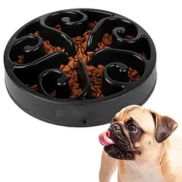 Edipets Antischlingnapf für Mittelgroße und Große Hunde, Interaktiver Futterbehälter (Schwarz)