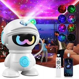 DAYLUMI Sternenhimmel Projektor mit Musik, LED Galaxy Projektor für Schlafzimmer - Blau