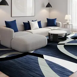 Moderne Teppiche für Wohnzimmer und Schlafzimmer, Waschbar, Anti-Rutsch, Flauschig, Größe: 240x300 cm, 3D Design