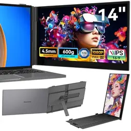 Blackview SCM6 14" FHD Portable Monitor – Leicht und tragbar, ideal für Laptop Erweiterung und Gaming