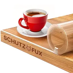 SCHUTZ-FUX Tischfolie 2mm transparent - Abwaschbare Tischdecke, verschiedene Größen, Made in Germany (95 x 180)