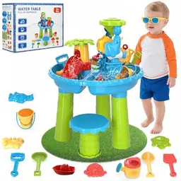 Apritsce Wasserspieltisch für Kinder, wetterfest & vielseitig, ab 1 Jahr, optimal für Strand, Sommer & Outdoor-Aktivitäten