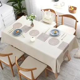 IBEQUEM Tischdecke mit geometrischem Muster - wasserdicht und abwischbar, rechteckig (140 x 200 cm)