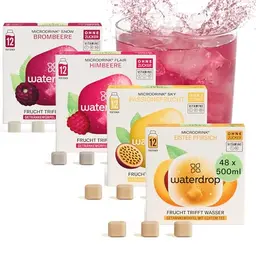 Waterdrop® Microdrink Set | 48 Drops in 4 fruchtigen Sorten | Zuckerfreies, kalorienarmes Getränkpulver | Wasserzusatz