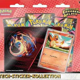 Pokémon Sammelkartenspiel: Mega-Entwicklung – Glumanda (1 holografische Karte, 3 Boosterpacks)