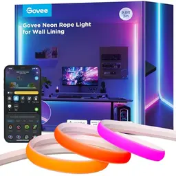 Govee Neon LED Strip für Sockelleisten, 3M RGBIC - Zuschneidbar, Musiksync Licht für Wohnzimmer & Schlafzimmer