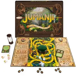 Jumanji Familienspiel für 2-4 Abenteurer ab 8 Jahren – Kooperatives Abenteuer mit Herausforderungen